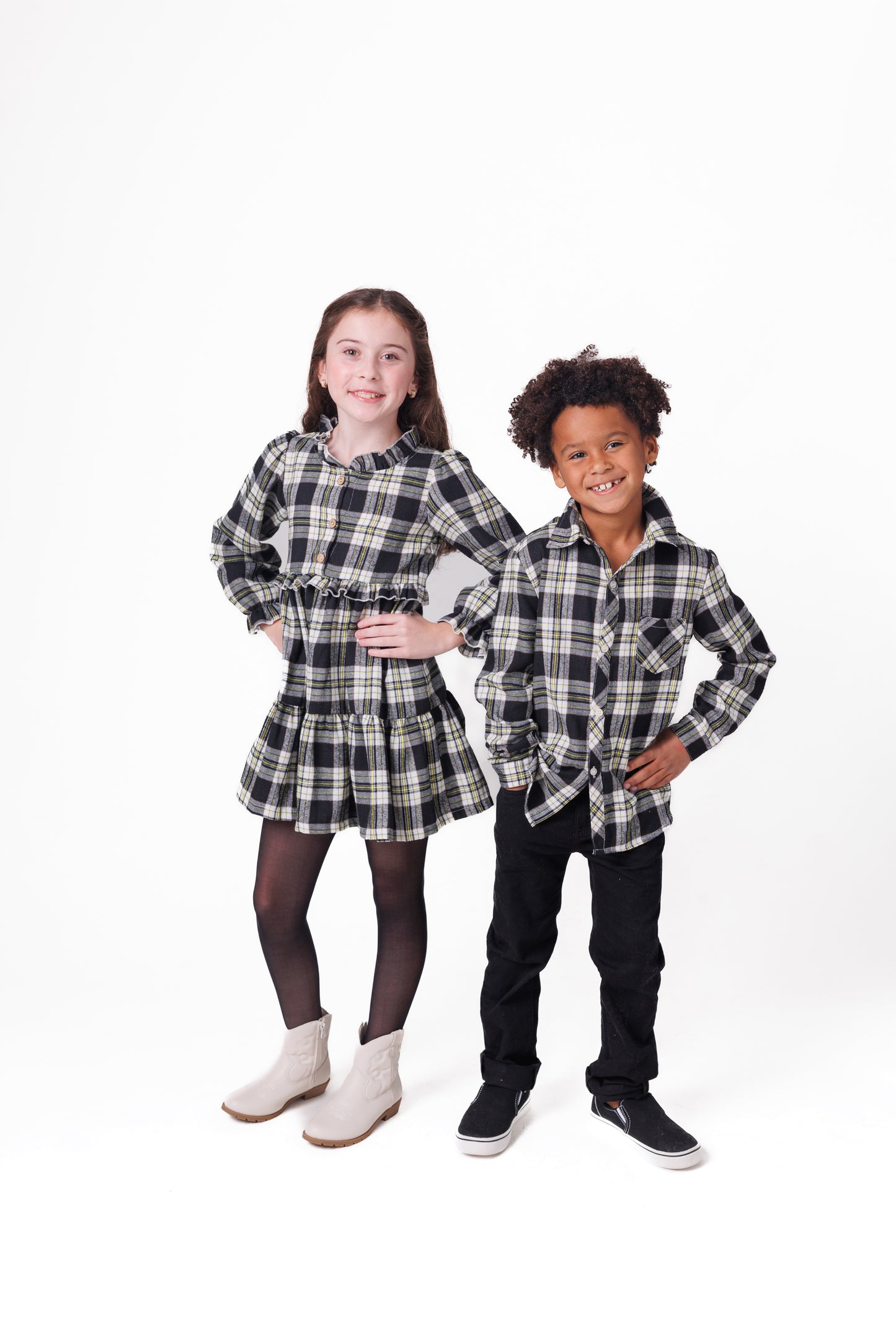 Bumblebee Plaid Dress